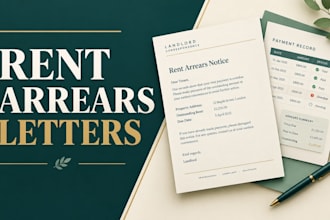 draft professional landlord rent arrears correspondence packages