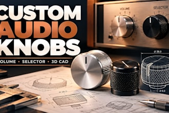 model custom volume and selector knobs for amplifiers and receivers