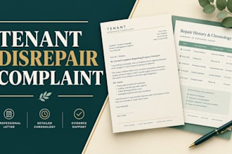 draft your tenant disrepair complaint and supporting chronology