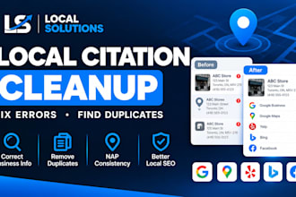 fix local citation error, duplicate listing and nap issues