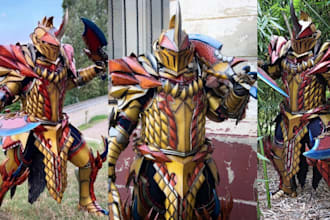 do 3d cosplay creation wearable cosplay armor 3d props 3d helmet for 3d printing