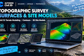 create topographic survey surfaces and site models in civil 3d
