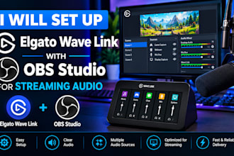 set up elgato wave link with obs studio for streaming audio