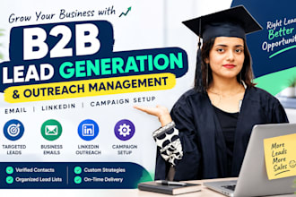 generate b2b leads and manage email outreach campaigns