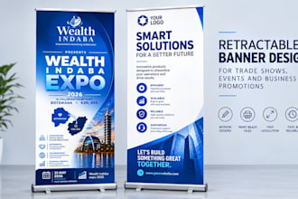 do retractable banner design for trade shows, events and business promotions
