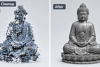 clean 3d scans, repair point clouds and convert scan data to cad or obj