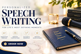 write your heartfelt wedding speech, toast, or personalized custom vows