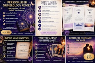 create a personalised numerology report and tarot reading