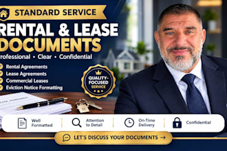 do rental agreements, lease agreements, commercial leases and eviction notices
