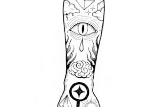 create a tattoo design of tattoo sleeve