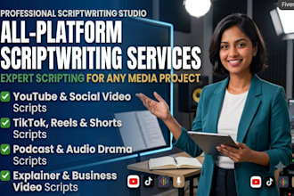 write professional hindi script writing and content  writing