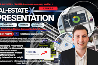 write,design real estate listing presentations, guide,market analysis,investment
