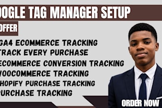 set up ga4 ecommerce tracking with gtm for shopify