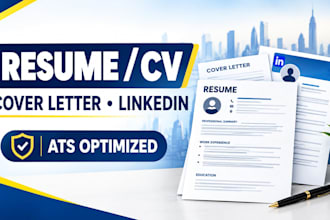 create and improve your resume, CV, cover letter and linkedin profile