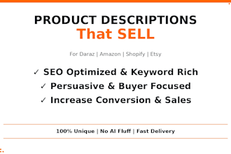 write SEO product descriptions that sell
