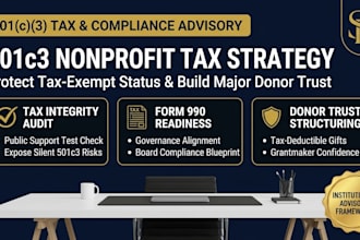 provide 501c3 nonprofit tax advisory and tax exempt compliance strategy