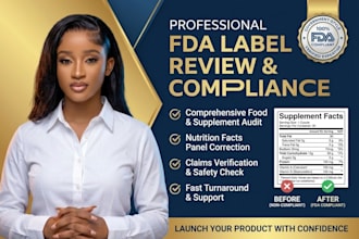 review food and dietary supplement label for fda compliance