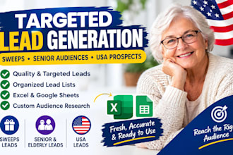 give sweeps leads, senior elderly leads, usa leads, leads