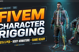 do fivem rigging, fivem character rigging, gta 5 ped rig, gta5 facial rig setup