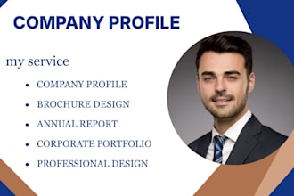 design a corporate company profile  brochure and portfolio brochure