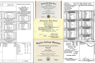 design transcript for high school, college, university and diploma certificate