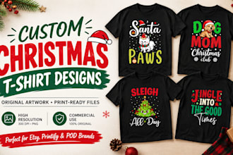 create custom christmas t shirt designs for pod