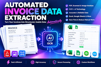 extract data from invoice, bank statement or any PDF through ocr