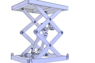 design hydraulic scissor lift tables with 3d cad, fea and drawing
