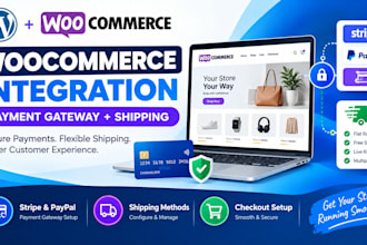 integrate payment gateway shipping methods for wordpress woocommerce