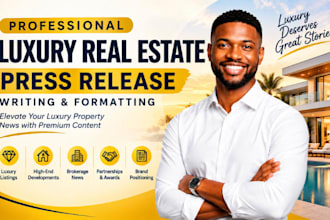 craft real estate press releases for luxury listings and brand authority