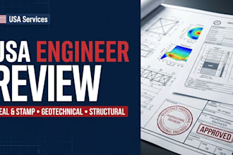 review, seal and stamp USA geotechnical report, structural and engineer drawing