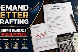 draft a legal demand letter for unpaid invoices and overdue payments