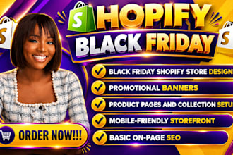 design or redesign your shopify store for black friday sales