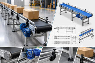 design custom box and carton conveyor systems in 3d cad