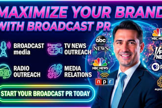 provide broadcast PR, TV news outreach and media relations for your brand