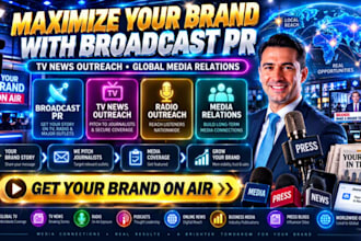 provide broadcast PR, TV news outreach and media relations for your brand