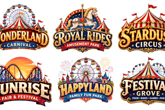 design a professional festival, fair, amusement park, circus carnival logo