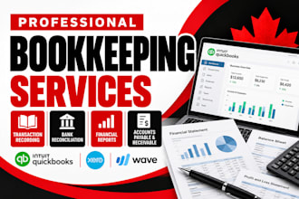 do bookkeeping, quickbooks online, and financial records