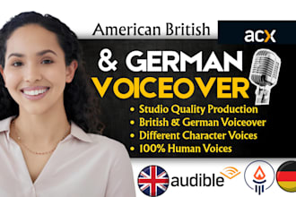 record a natural british or swiss german female tiktok instagram reel voice over