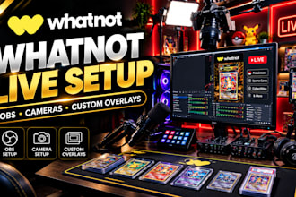 setup obs studio for whatnot card breaks, auctions and selling