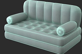 design inflatable furniture in 3d cad with drawings and tech pack