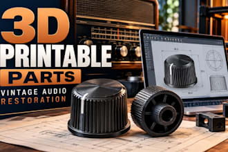 design 3d printable replacement parts for vintage audio gear and old radios