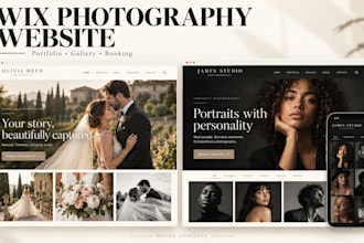 build wix portfolio website with gallery and booking for photographers