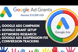 setup fixed optimise google ads grant ppc campaign