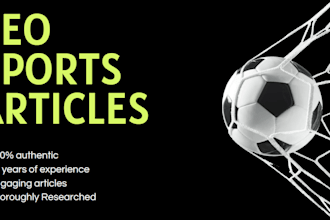 write SEO sports articles for websites and more