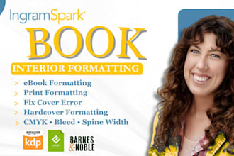 handle book formatting, paperback, hardcover for ingramspark publishing