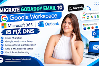 migrate godaddy email to google workspace webmail microsoft 365 outlook fix dns