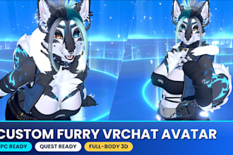 furry vrchat avatar commission 3d furry nsfw avatar nsfw 3d model vr character