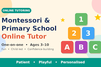 tutor your child online in montessori and primary school subjects