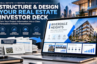 structure and design a real estate investor pitch deck for funding